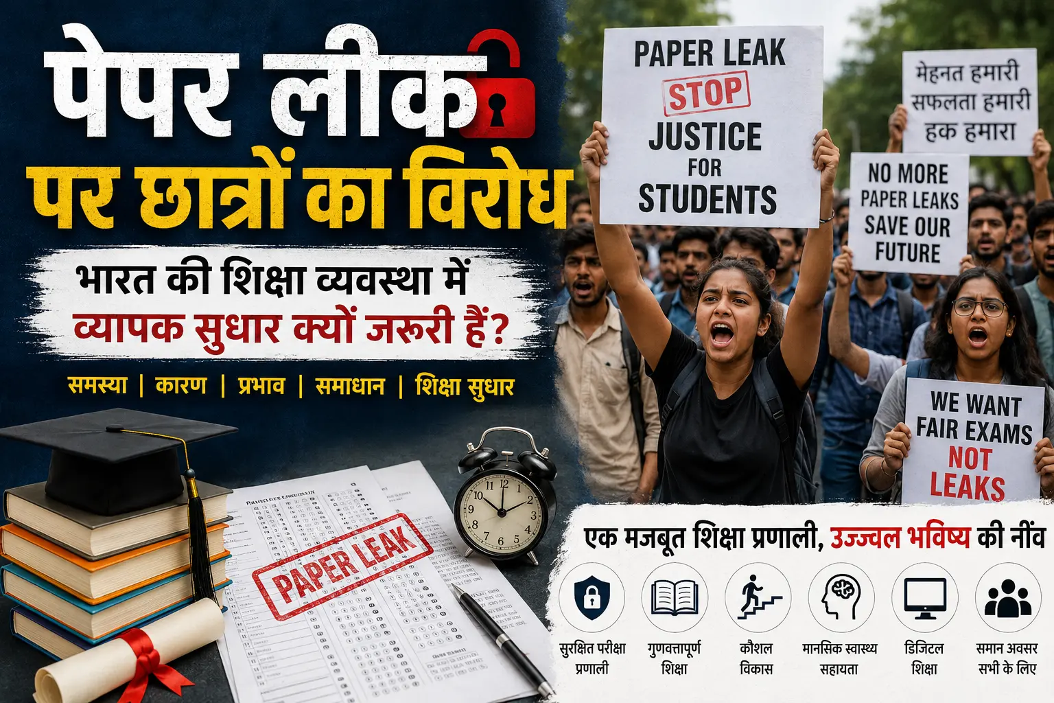 पेपर लीक पर छात्रों का विरोध: भारत की शिक्षा व्यवस्था में व्यापक सुधार क्यों जरूरी हैं? | Education Reforms in India